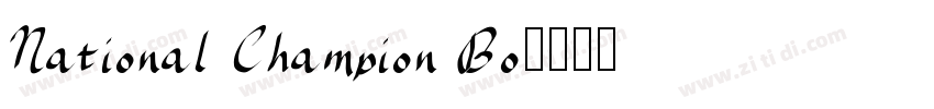 National Champion Bo字体转换